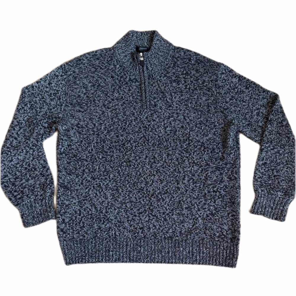 Giorgiolini Black and Gray Grandpacore Cashmere Wool Blend Sweater Size L